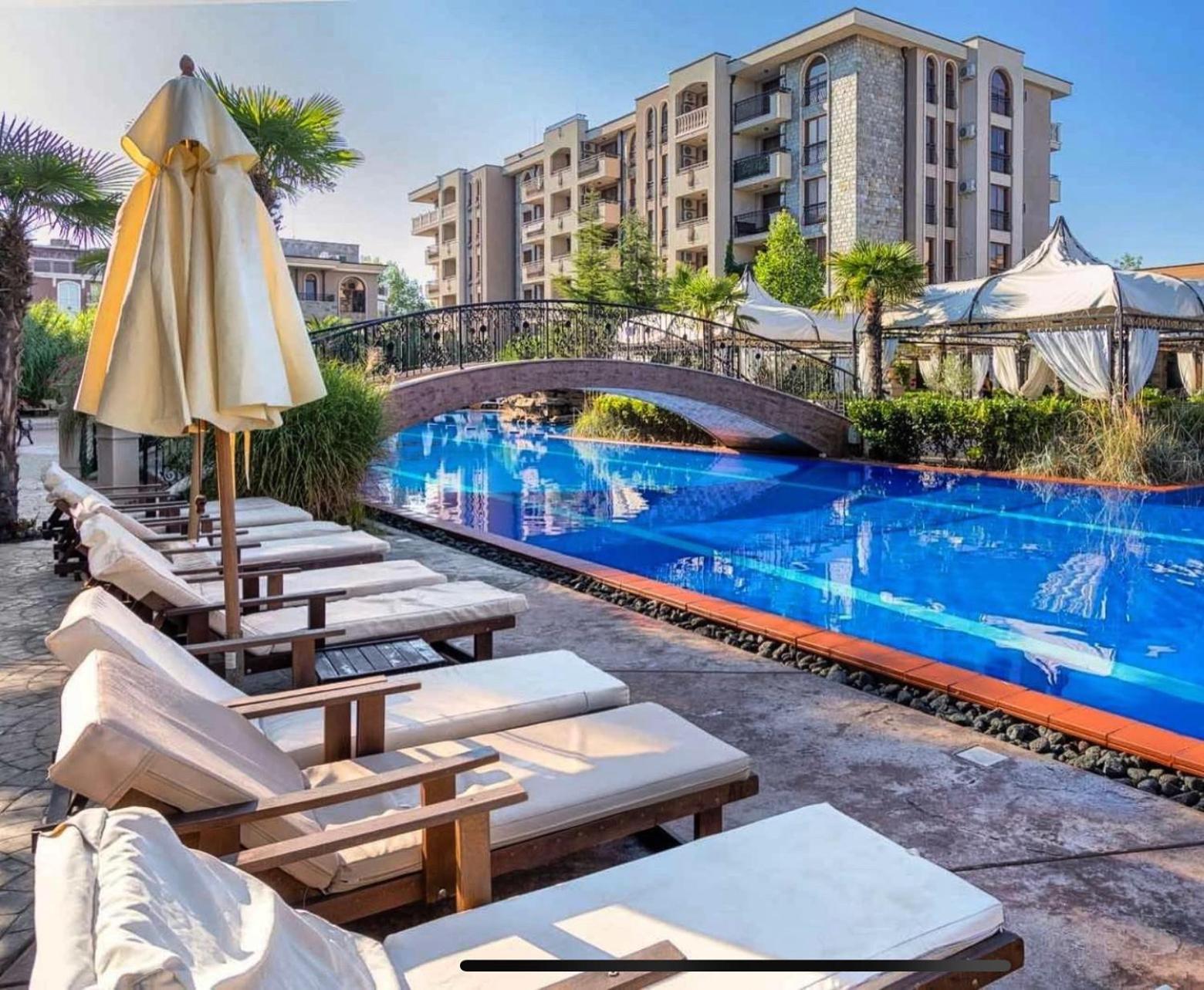 Wonderful Deluxe Appartement In Cascadas Family Resort Sunny Beach Exterior photo
